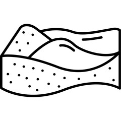 Sand Dune Outline Icon