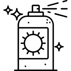 Sunscreen Spray Outline Icon