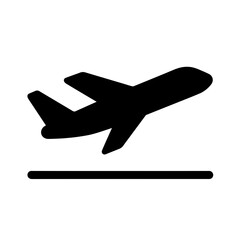 Obraz premium airplane departure vector icon