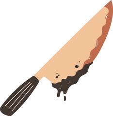 Cartoon Spooky Knife for Halloween
