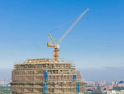 High Rise Building Construction with Tower Crane