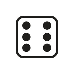 Roll the dice with this simple, bold six graphic for games and chance, perfect for adding a touch of playful risk to your designs and concepts
