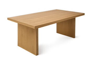 Fototapeta premium Modern wooden office desk or dining table