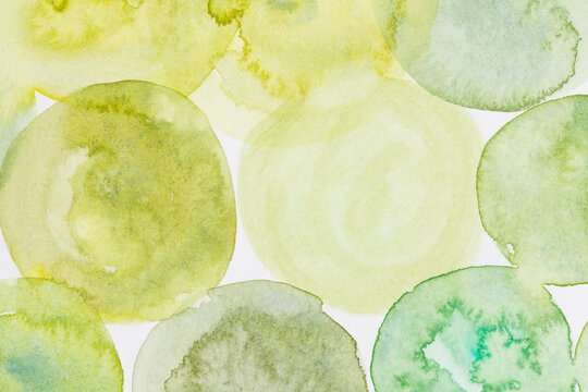 Watercolors green color palette background