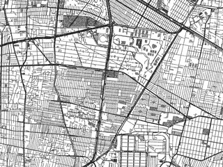 Obraz premium Decorative black and white map of Iztacalco, Mexico, rendered in sketch-like style.
