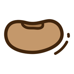 Isolated Brown Bean Graphic with Transparent Background for Farming Concepts