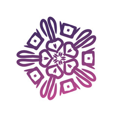 vector illustration of a flower element mandala