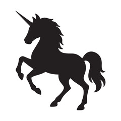 unicorn silhouette vector illustration