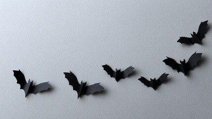 top view bats paper.halloween and wallpaper and card concept.
