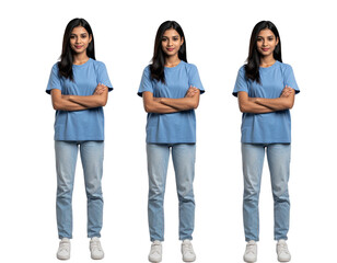 - Minimal Portrait of Young Girl in Casual Outfit