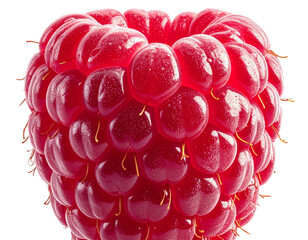 - Single Raspberry Close-Up Macro Shot