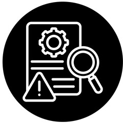 Business Risk Management  Icon Circle Vector Illustration