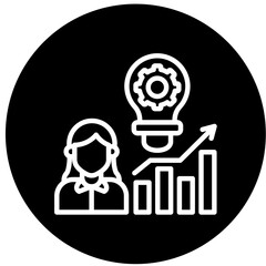 Business Intelligence  Icon Circle Vector Illustration