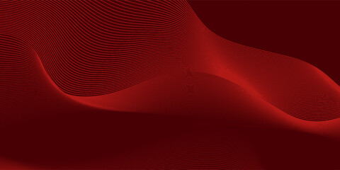 Contemporary technology cover design set. Luxury background with red line pattern (guilloche curves). Premium vector tech backdrop for business layout, digital certificate, formal brochure template
