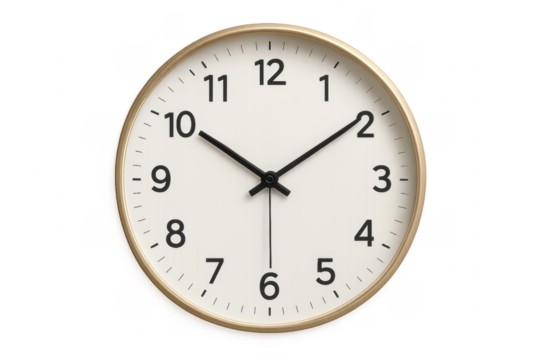 Minimalist wooden wall clock showing passing time