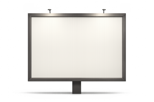 Outdoor billboard mockup blank advertising space on transparent background