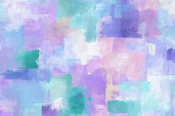 パステルカラーの抽象画、ブラシストロークと油絵のテクスチャ背景