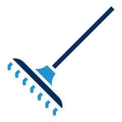 Rake Blue Color Icon