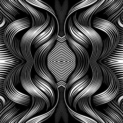 Black And White Pattern Vector. Geometric Retro Vintage Pattern. Repeated And Decorative Design That Can Be Used For Packaging, Decorating, Interior Design, Wallpapers, and Banners.