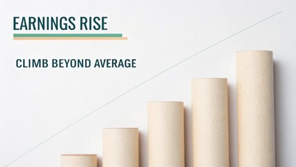 Growth in Earnings Displayed Through a Stylish Graph Representing Climb Beyond Average Financial Performance Metrics