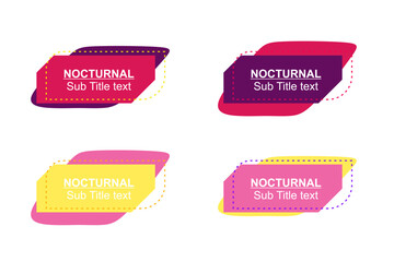 Modern abstract vector banner set. Flat geometric shapes of different colors and different style. Template for web or print design.