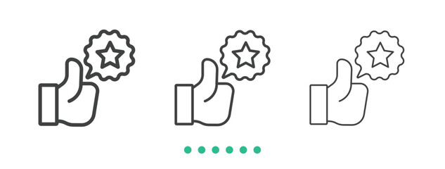 Recommend icon. Thin line icon vector