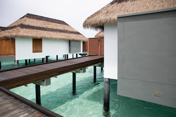 tropical beach hut overwater holiday relax
