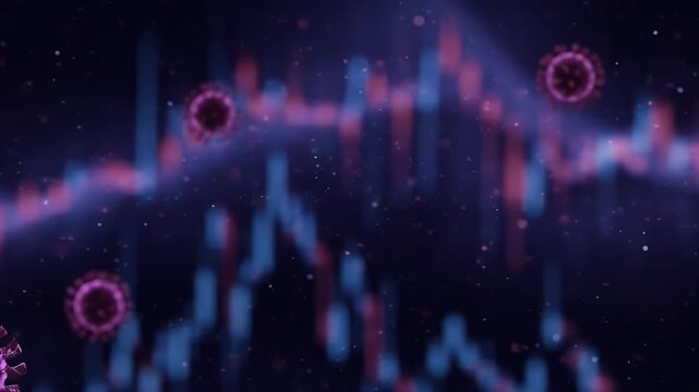 Coronavirus pandemic impact on global stock market financial charts. - Powered by Adobe