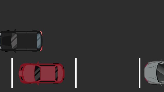 Animation of Car Parallel Park Tutorial. Tips to Parking Car On The Street