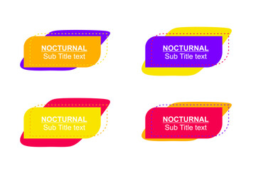 Modern abstract vector banner set. Flat geometric shapes of different colors and different style. Template for web or print design.