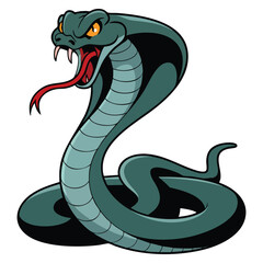 Fototapeta premium Snake spooky vector illustration perfect for halloween scary reptile o cartoon serpent creepy animal or decorative creative artwork themes