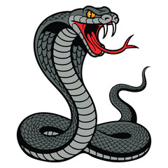 Vector illustration of spooky snake suitable for halloween creepy reptile cartoon o scary serpent or animal themed creative artwork design