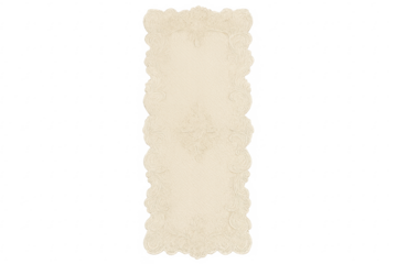 Vintage paper doily placemat with ornate lace design