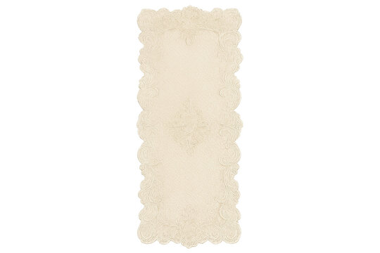Vintage paper doily placemat with ornate lace design