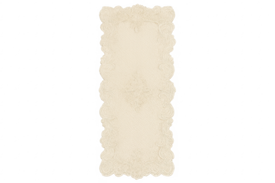 Vintage paper doily placemat with ornate lace design