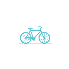Fototapeta premium Blue Bicycle with Transparent Background, Isolated on White Surface