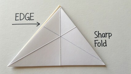 Step-by-step guide to creating paper folds with clear markings for educational purposes and craft activities