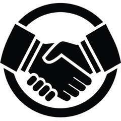 handshake deal investment vector icon