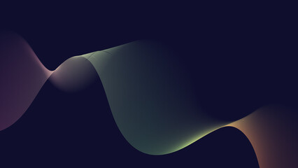 Abstract Gradient Wave on Dark Background