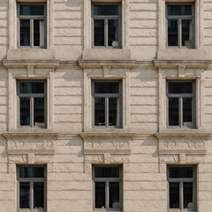 Obraz premium Gracious Stone Facade with Elegant Windows