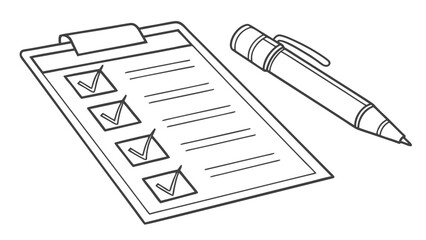 Naklejka premium Line art illustration of a young man developing a video game and configuring smart home technology on a tablet