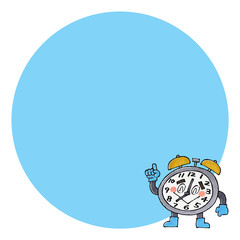 目覚まし時計のキャラクター　コピースペース