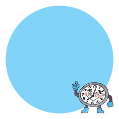 時計のキャラクター　コピースペース