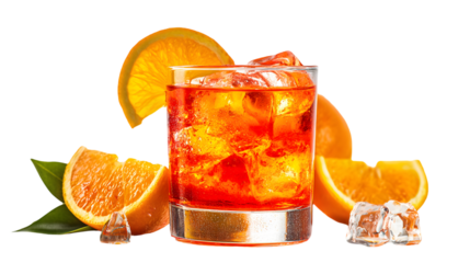 Refreshing vibrant orange cocktail served with ice and fresh citrus slices, perfect for summer celebrations and sophisticated gatherings.