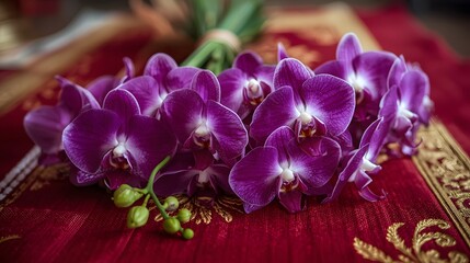 Thai Orchid Bouquet in Temple