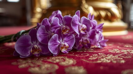 Thai Orchid Bouquet in Temple