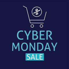 Design a poster, flyer, or social media post for Cyber ​​Monday sales. Easily customizable, simple, and elegant.