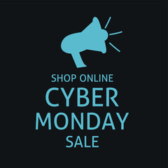 Design a poster, flyer, or social media post for Cyber ​​Monday sales. Easily customizable, simple, and elegant.