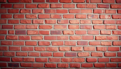 Obraz premium Rough-textured brick wall, varying shades of red and brown, texture, brick wall texture