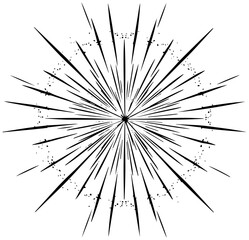 Dynamic burst of energy, striking sunbeam effect, explosion of light, powerful star design element